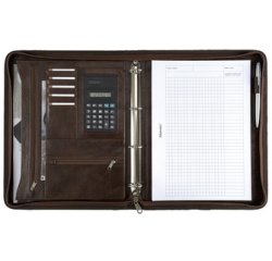 Serviette classeur 'MASSA', A4, similicuir, marron