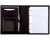 Serviette classeur 'BENACO', A5, similicuir, noir