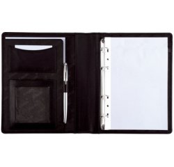 Serviette classeur 'BENACO', A5, similicuir, noir
