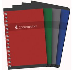 CONQUERANT SEPT Carnet reliure intégrale, 90 x 140 mm quadrillé 180 pages