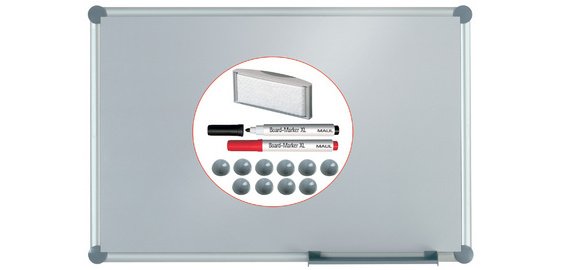 Tableau mural Blanc 2000 pro, kit complet 'argent'