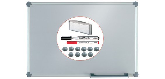 Tableau mural Blanc 2000 pro, kit complet 'argent'