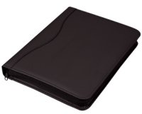 Serviette classeur 'RONDO', A4, similicuir, noir
