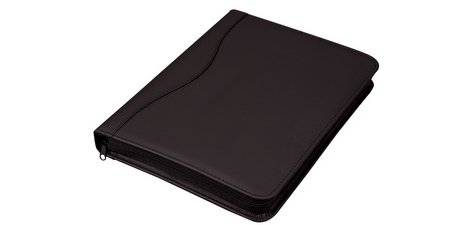 Serviette classeur 'RONDO', A4, similicuir, noir