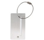 Porte-étiquette de bagage, en aluminium, avec champ