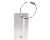 porte étiquette de bagage, en aluminium, avec champ