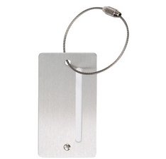 Bagagelabel in aluminium met zichtbaar veld