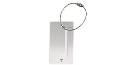 Gepäckanhänger, aus Aluminium, mit Feld