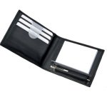 Etui bloc-notes 'GUBBIO', cuir nappa, noir