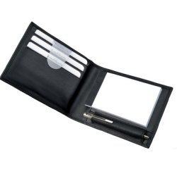 Etui bloc-notes 'GUBBIO', cuir nappa, noir