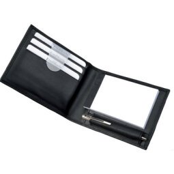 Etui bloc-notes 'GUBBIO', cuir nappa, noir