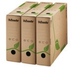 Boîte d'archives ECO, format A4, dos: 100 mm, marron