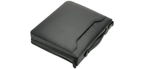 Serviette classeur 'AREZZO', A4, cuir, noir