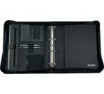 Serviette classeur 'AREZZO', A4, cuir, noir