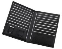 Etui pour cartes de visite/crédit, cuir, noir