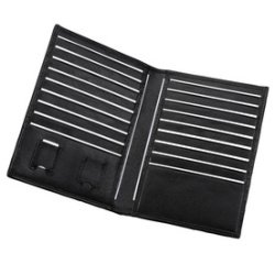 Etui pour cartes de visite/crédit, cuir, noir