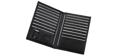 Etui pour cartes de visite/crédit, cuir, noir