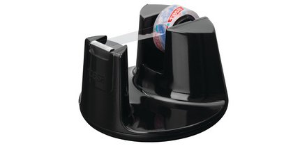 Dévidoir de bureau Easy Cut Compact, équipé, noir