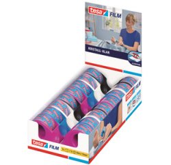 Mini plakbandhouder met 1 rol tesafilm, 16 stuks
