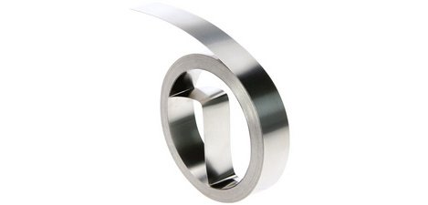 DYMO Ruban en acier inoxydable, 12 mm x 6,4 m