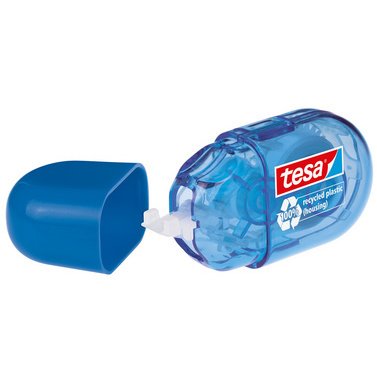 Mini roller correction facile, nette et précise bleu ecologo 5 mm x 6 m