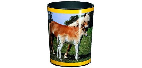 Corbeille à papier 'Cheval et poulain'