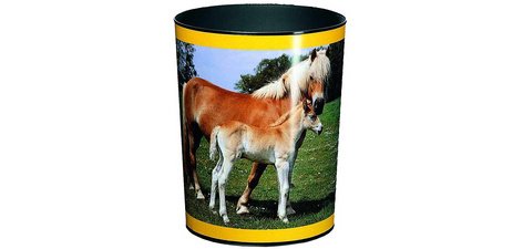 Corbeille à papier 'Cheval et poulain'