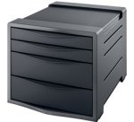 Module de classement Europost, 4 tiroirs, gris /noir