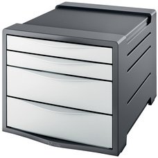 Module de classement Europost, 4 tiroirs, gris /noir