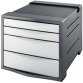 Module de classement Europost, 4 tiroirs, gris /noir