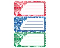 Etiquettes pour livres 'Social Icons', 76 x 35 mm