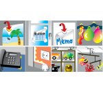 Pastilles adhésives patafix, détachable, transparent