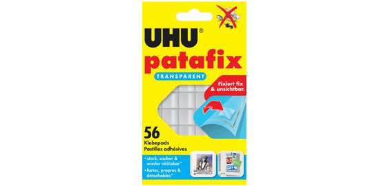 Selbstklebende Patafix-Pads, ablösbar, transparent