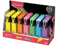 Surligneur FLUO'PEPS Classic, présentoir de 28 pièces