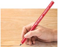 Crayon de charpentier, ovale, marron rouge