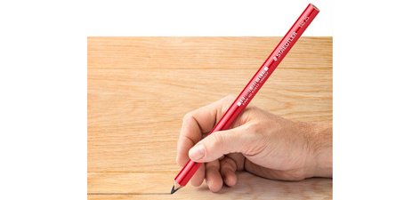 Crayon de charpentier, ovale, marron rouge