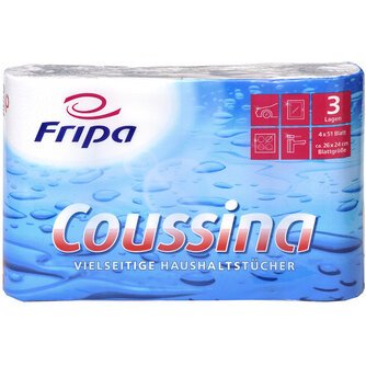 Fripa Rouleau d'essuie-tout Coussina, 3 couches, blanc