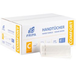 Fripa Essuie-mains COMFORT, 250 x 330 mm, pli C, extra blanc