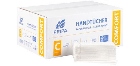 Fripa Essuie-mains COMFORT, 250 x 330 mm, pli C, extra blanc