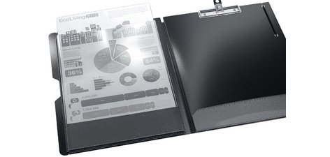 Porte-bloc double, en PP, gris