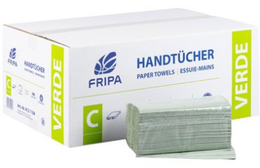 Fripa Essuie-mains VERDE, 250 x 230 mm, pli-V, vert