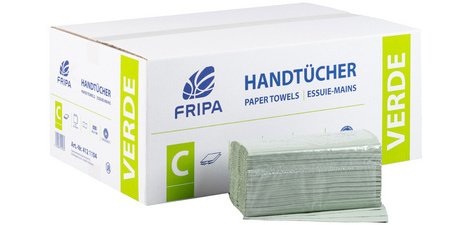 Fripa Essuie-mains VERDE, 250 x 230 mm, pli-V, vert