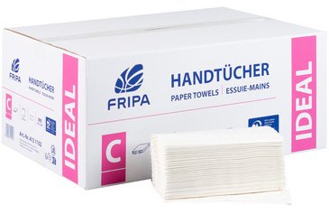 Fripa Essuie-mains IDEAL, 250 x 230 mm, pli-V, extra blanc