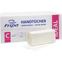 Fripa Essuie-mains IDEAL, 250 x 500 mm, pli-C, extra blanc