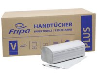 Fripa Essuie-mains PLUS, 250 x 230 mm, pli en V, naturel