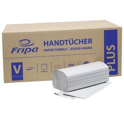 Fripa Essuie-mains PLUS, 250 x 230 mm, pli en V, naturel