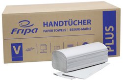 Fripa Essuie-mains PLUS, 250 x 230 mm, pli en V, naturel