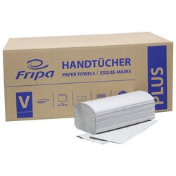 Fripa Essuie-mains PLUS, 250 x 230 mm, pli en V, naturel