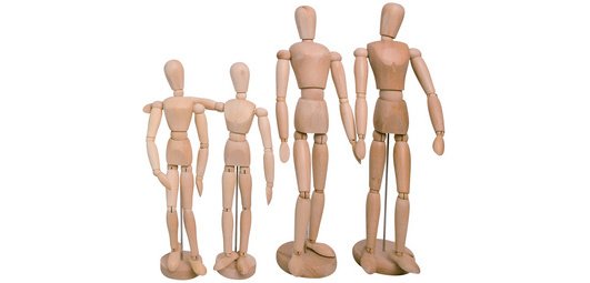 Mannequin SOLO Goya, homme, hauteur: 200 mm, en bois