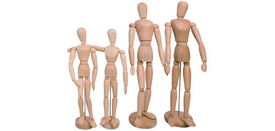Mannequin SOLO Goya, homme, hauteur: 310 mm, en bois